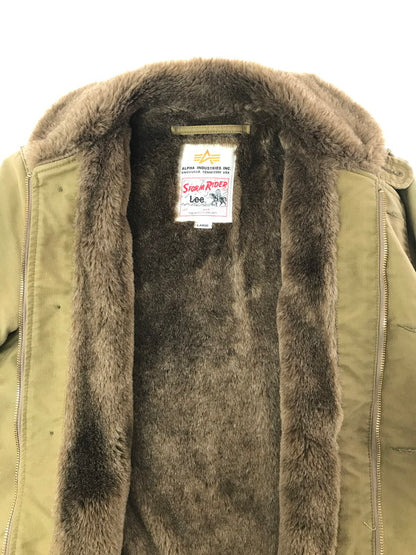 【中古品】【メンズ】 ALPHA INDUSTRIES アルファ × LEE リー STORM RIDER N-1 DECK JACKET ストームライダー デッキ ジャケット アウター 145-260501-rt-05-tag サイズ：L カラー：カーキ 万代Net店