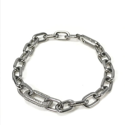 【中古品】【レディース】 DANIEL WELLINGTON ダニエル ウェリントン CRYSTAL LINK BRACELET クリスタル リンク ブレスレット アクセサリー 193-260624-na-07-tagh カラー：シルバー 万代Net店