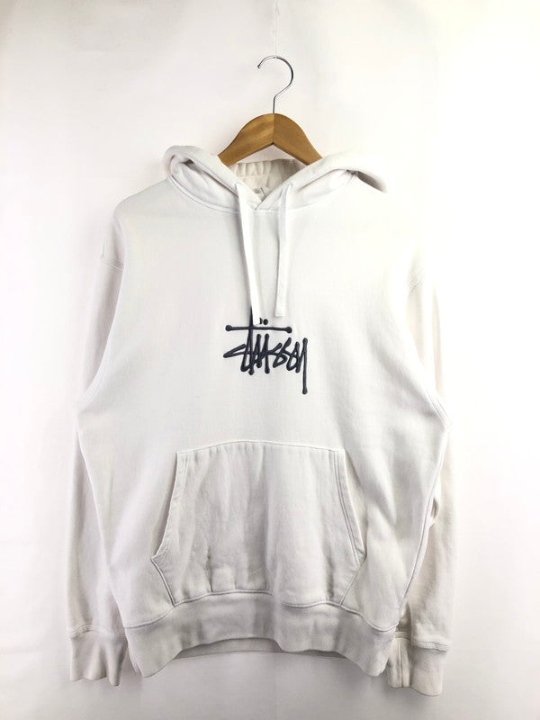 【中古品】【メンズ】 STUSSY ステューシー PULLOVER HOODIE 118456 プルオーバー フーディー パーカー 142-260518-na-24-tagh サイズ：M カラー：ホワイト 万代Net店
