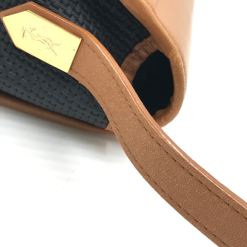 【中古品】【レディース】 YVES SAINT LAURENT イヴ サンローラン ロゴプレート ショルダーバッグ カバン 180-260510-na-12-tagh カラー：ネイビー 万代Net店