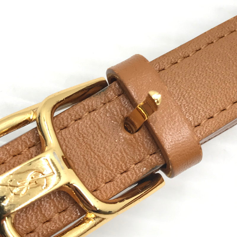 【中古品】【レディース】 YVES SAINT LAURENT イヴ サンローラン ロゴプレート ショルダーバッグ カバン 180-260510-na-12-tagh カラー：ネイビー 万代Net店