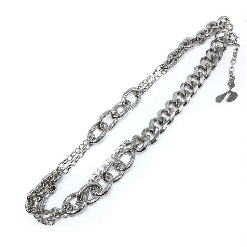 【中古品】【メンズ】 HIDAKA ヒダカ FUSION NECKLACE HDK-NE07 フュージョン ネックレス アクセサリー 192-260507-na-05-tag カラー：シルバー 万代Net店