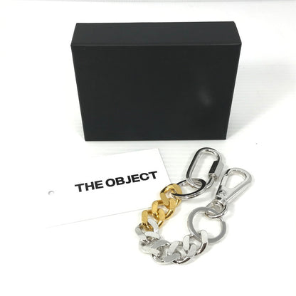 【中古品】【メンズ】 THE OBJECT ザオブジェクト SIGNATURE DOUBLE KARABINA KEYCHAIN COMBINATION TO-HKG-24018 シグネチャー ダブル カラビナ キーチェーン コンビネーション 192-260507-na-07-tag カラー：シルバー/ゴールド 万代Net店