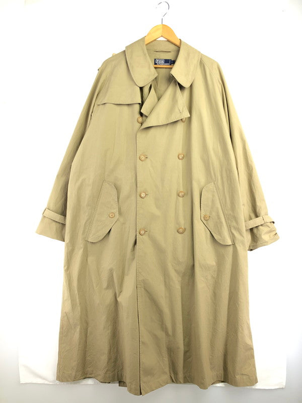 【現状渡し品】【メンズ】 POLO RALPH LAUREN ポロ ラルフローレン 90'S TRENCH COAT 90年代 トレンチコート ライトアウター 146-260509-na-27-tag サイズ：XL カラー：ベージュ 万代Net店