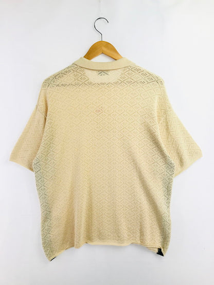 【中古美品】【メンズ】 SATOU サトウ RANMA KNIT POLO KN25002 ニット ポロシャツ 140-260506-na-04-tag サイズ：1 カラー：キナリ 万代Net店