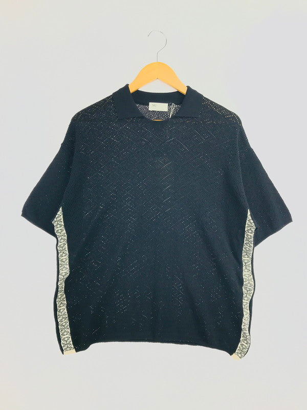 【中古美品】【メンズ】 SATOU サトウ RANMA KNIT POLO KN25001 ニット ポロシャツ 140-260506-na-05-tag サイズ：1 カラー：ブラック 万代Net店