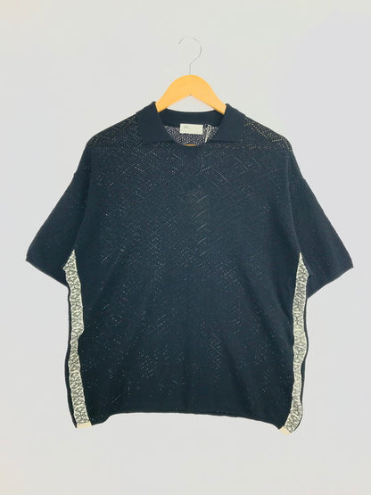 【中古美品】【メンズ】 SATOU サトウ RANMA KNIT POLO KN25001 ニット ポロシャツ 140-260506-na-05-tag サイズ：1 カラー：ブラック 万代Net店