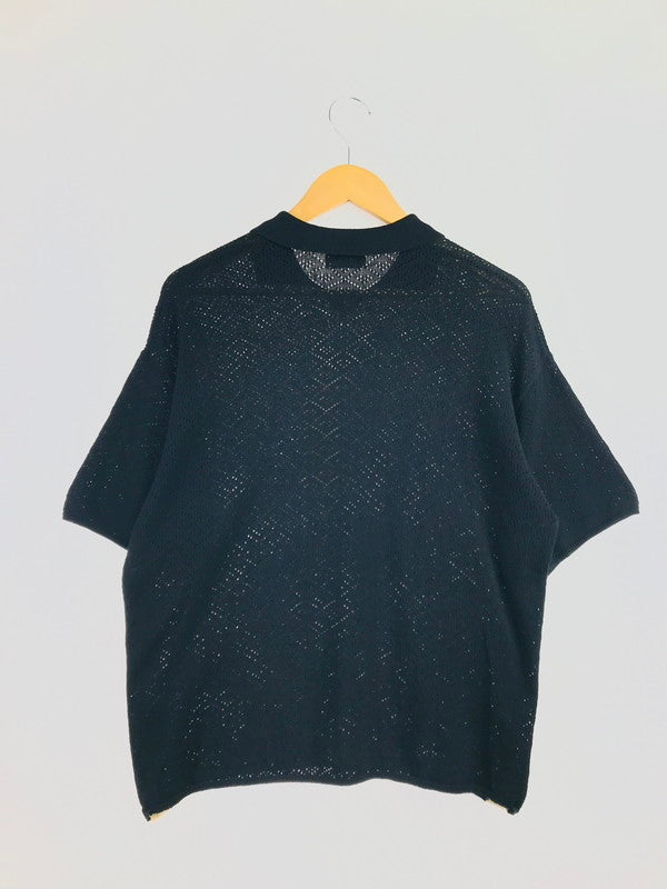 【中古美品】【メンズ】 SATOU サトウ RANMA KNIT POLO KN25001 ニット ポロシャツ 140-260506-na-05-tag サイズ：1 カラー：ブラック 万代Net店