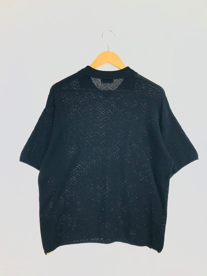 【中古美品】【メンズ】 SATOU サトウ RANMA KNIT POLO KN25001 ニット ポロシャツ 140-260506-na-05-tag サイズ：1 カラー：ブラック 万代Net店