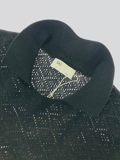 【中古美品】【メンズ】 SATOU サトウ RANMA KNIT POLO KN25001 ニット ポロシャツ 140-260506-na-05-tag サイズ：1 カラー：ブラック 万代Net店