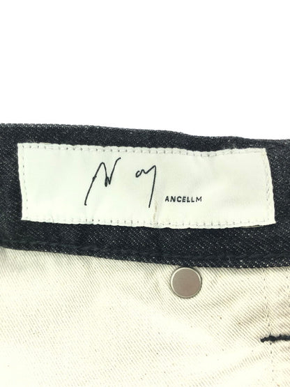 【中古美品】【メンズ】 ANCELLM アンセルム AGING MIDDLE STRAIGHT 5P DENIM PANTS ANC-PT121-A エイジング ミドル ストレート デニムパンツ ボトムス 151-260509-na-31-tag サイズ：1 カラー：BLACK 万代Net店