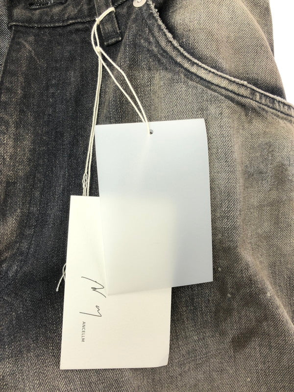 【中古美品】【メンズ】 ANCELLM アンセルム AGING MIDDLE STRAIGHT 5P DENIM PANTS ANC-PT121-A エイジング ミドル ストレート デニムパンツ ボトムス 151-260509-na-31-tag サイズ：1 カラー：BLACK 万代Net店