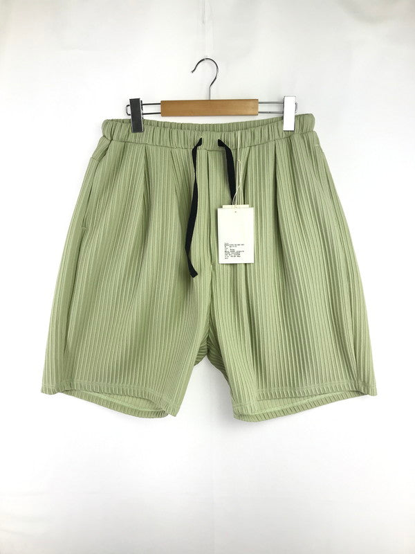 【中古美品】【メンズ】 ANCELLM アンセルム WRINKLED STRIPE TUCK SHORT PANTS ANC-PT125 リンクレッド ストライプ タック ショートパンツ ボトムス 151-260603-rt-01-tagh サイズ：1 カラー：グリーン系 万代Net店