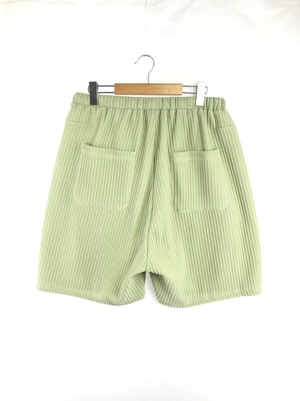 【中古美品】【メンズ】 ANCELLM アンセルム WRINKLED STRIPE TUCK SHORT PANTS ANC-PT125 リンクレッド ストライプ タック ショートパンツ ボトムス 151-260603-rt-01-tagh サイズ：1 カラー：グリーン系 万代Net店