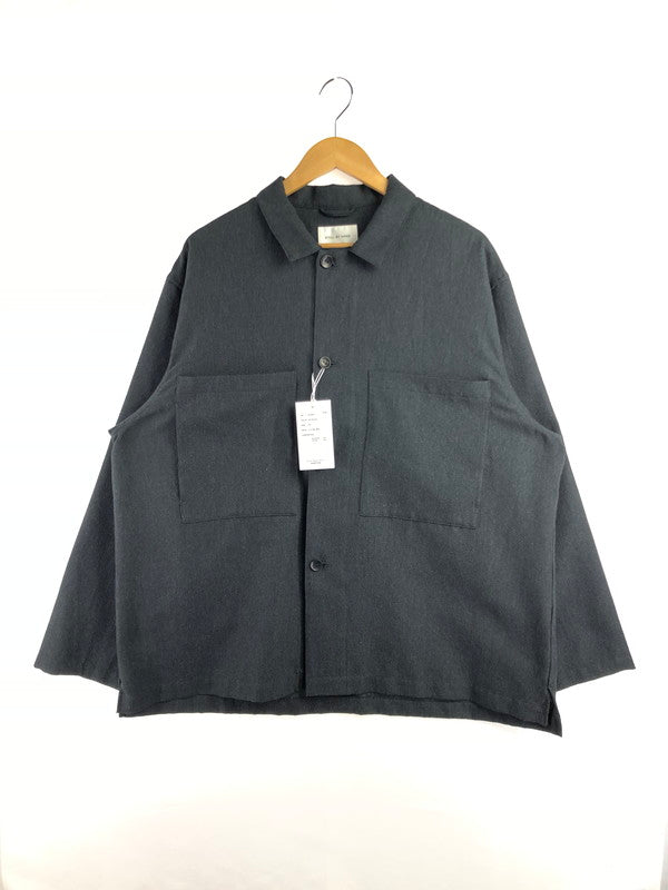 【中古美品】【メンズ】 STILL BY HAND スティル バイ ハンド MIXED COLOUR SHIRT JACKET BL04261 ミックス カラー シャツ ジャケット ライトアウター 140-260505-rt-24-tag サイズ：50 カラー：ブラック 万代Net店