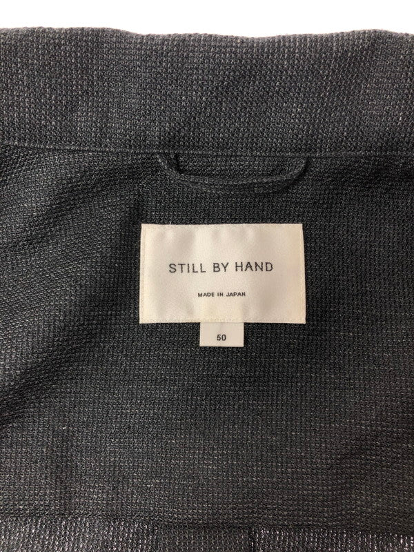 【中古美品】【メンズ】 STILL BY HAND スティル バイ ハンド MIXED COLOUR SHIRT JACKET BL04261 ミックス カラー シャツ ジャケット ライトアウター 140-260505-rt-24-tag サイズ：50 カラー：ブラック 万代Net店