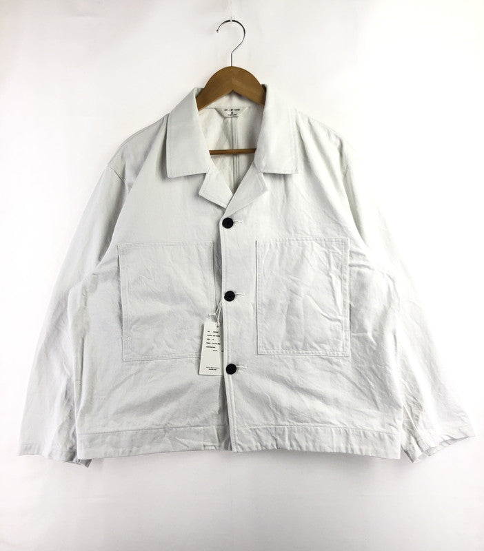 【中古品】【メンズ】 STILL BY HAND スティル バイ ハンド MIXED COLOUR SHIRT JACKET BL04261 ミックス カラー シャツ ジャケット ライトアウター 140-260505-rt-23-tag サイズ：46 カラー：ホワイト 万代Net店