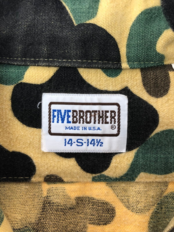 【中古品】【メンズ】 FIVE BROTHER ファイブ ブラザー 80's L/S FLANNEL SHIRT 80年代 ロングスリーブ フランネル シャツ トップス ヴィンテージ 146-260505-rt-21-tag サイズ：S カラー：マルチカラー 万代Net店