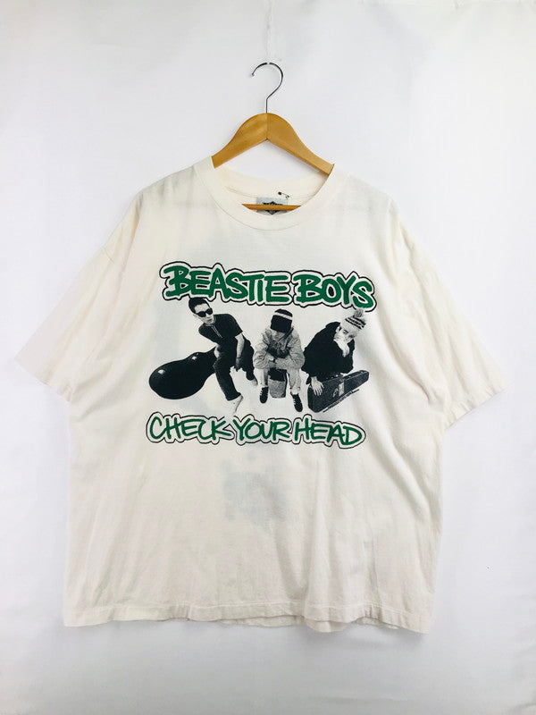【中古品】【メンズ】 SAINT MICHAEL セントマイケル × BEASTIE BOYS ビースティボーイズ 26SS BTB_SS T-SHIRT SM-MK8-0000-C23 Tシャツ 半袖Tシャツ 142-260506-na-03-tag サイズ：XXL カラー：ホワイト 万代Net店