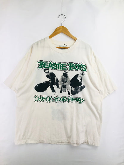 【中古品】【メンズ】 SAINT MICHAEL セントマイケル × BEASTIE BOYS ビースティボーイズ 26SS BTB_SS T-SHIRT SM-MK8-0000-C23 Tシャツ 半袖Tシャツ 142-260506-na-03-tag サイズ：XXL カラー：ホワイト 万代Net店
