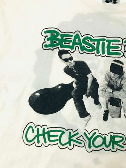 【中古品】【メンズ】 SAINT MICHAEL セントマイケル × BEASTIE BOYS ビースティボーイズ 26SS BTB_SS T-SHIRT SM-MK8-0000-C23 Tシャツ 半袖Tシャツ 142-260506-na-03-tag サイズ：XXL カラー：ホワイト 万代Net店