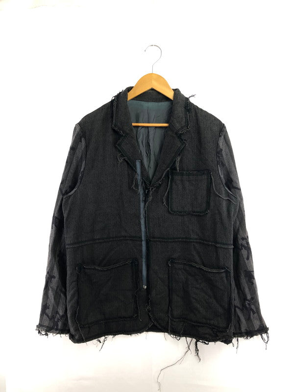 【中古品】【メンズ】 UNDERCOVER ISM アンダーカバー イズム 03AW PAPER DOLL期 FRINGE DAMAGE JACKET V200 ドール期 フリンジ ダメージ ジャケット 140-260505-rt-32-tag サイズ：L カラー：ブラック 万代Net店