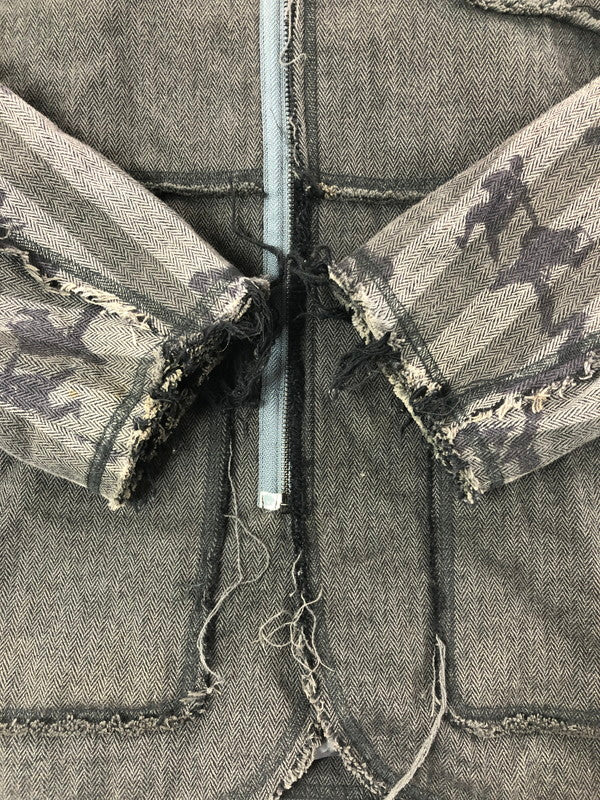 【中古品】【メンズ】 UNDERCOVER ISM アンダーカバー イズム 03AW PAPER DOLL期 FRINGE DAMAGE JACKET V200 ドール期 フリンジ ダメージ ジャケット 140-260505-rt-32-tag サイズ：L カラー：ブラック 万代Net店