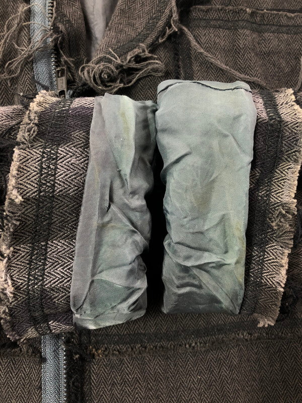 【中古品】【メンズ】 UNDERCOVER ISM アンダーカバー イズム 03AW PAPER DOLL期 FRINGE DAMAGE JACKET V200 ドール期 フリンジ ダメージ ジャケット 140-260505-rt-32-tag サイズ：L カラー：ブラック 万代Net店