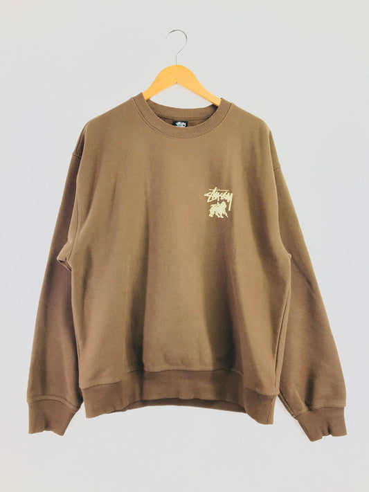 【中古品】【メンズ】 STUSSY ステューシー 1914770 RASTA DOT SWEAT ラスタ ドット クルー スウェット トレーナー 142-260506-na-08-tag サイズ：XL カラー：ブラウン 万代Net店