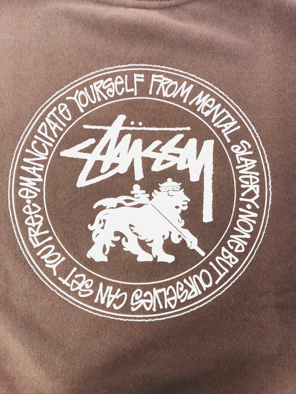 【中古品】【メンズ】 STUSSY ステューシー 1914770 RASTA DOT SWEAT ラスタ ドット クルー スウェット トレーナー 142-260506-na-08-tag サイズ：XL カラー：ブラウン 万代Net店