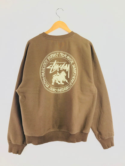 【中古品】【メンズ】 STUSSY ステューシー 1914770 RASTA DOT SWEAT ラスタ ドット クルー スウェット トレーナー 142-260506-na-08-tag サイズ：XL カラー：ブラウン 万代Net店