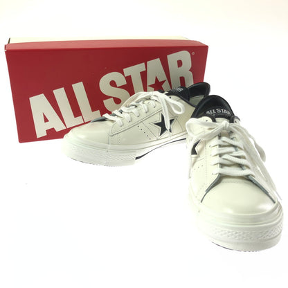 【中古美品】【メンズ】 CONVERSE コンバース ONE STAR J ワンスター J 日本製 スニーカー 靴 162-260612-na-07-tagh サイズ：26.5cm US 8 カラー：WHITE/BLACK 万代Net店