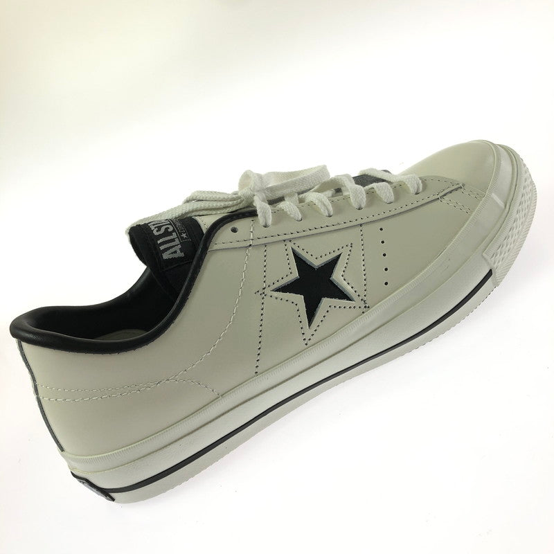 【中古美品】【メンズ】 CONVERSE コンバース ONE STAR J ワンスター J 日本製 スニーカー 靴 162-260612-na-07-tagh サイズ：26.5cm US 8 カラー：WHITE/BLACK 万代Net店