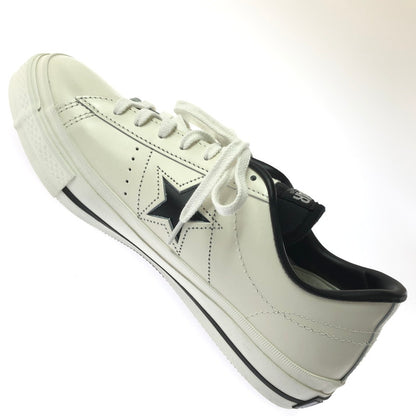 【中古美品】【メンズ】 CONVERSE コンバース ONE STAR J ワンスター J 日本製 スニーカー 靴 162-260612-na-07-tagh サイズ：26.5cm US 8 カラー：WHITE/BLACK 万代Net店