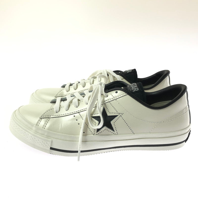【中古美品】【メンズ】 CONVERSE コンバース ONE STAR J ワンスター J 日本製 スニーカー 靴 162-260612-na-07-tagh サイズ：26.5cm US 8 カラー：WHITE/BLACK 万代Net店