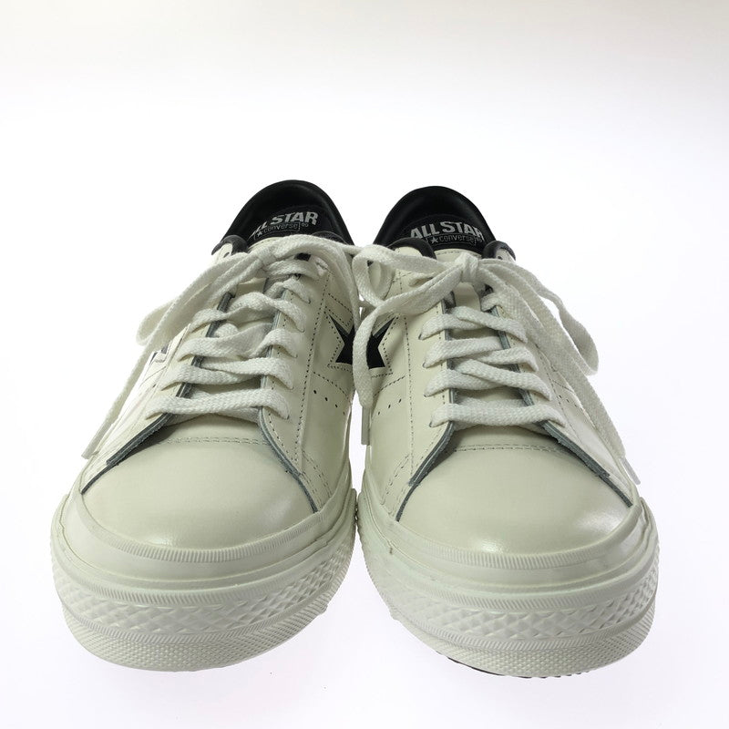【中古美品】【メンズ】 CONVERSE コンバース ONE STAR J ワンスター J 日本製 スニーカー 靴 162-260612-na-07-tagh サイズ：26.5cm US 8 カラー：WHITE/BLACK 万代Net店