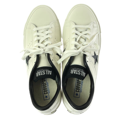 【中古美品】【メンズ】 CONVERSE コンバース ONE STAR J ワンスター J 日本製 スニーカー 靴 162-260612-na-07-tagh サイズ：26.5cm US 8 カラー：WHITE/BLACK 万代Net店