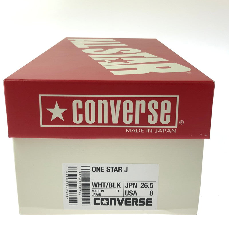【中古美品】【メンズ】 CONVERSE コンバース ONE STAR J ワンスター J 日本製 スニーカー 靴 162-260612-na-07-tagh サイズ：26.5cm US 8 カラー：WHITE/BLACK 万代Net店