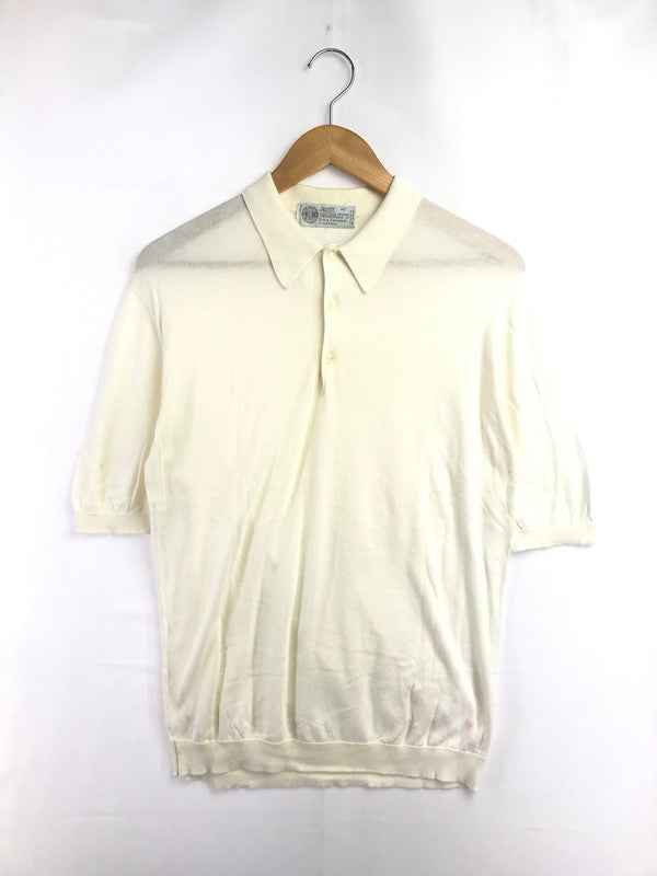 【現状渡し品】【メンズ】 JOHN SMEDLEY'S ジョンス メドレー 80's SS KNIT POLO SHIRT 80年代 ニット ポロシャツ 英国製 ヴヴィンテージ トップス 146-260604-rt-22-tagh サイズ：40 カラー：ホワイト 万代Net店