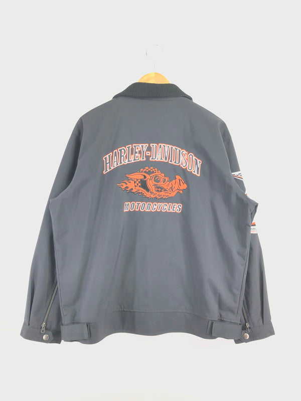 【中古品】【メンズ】 HARLEY DAVIDSON ハーレー ダビッドソン PATCH JACKET ワッペンジャケット アウター 145-260523-na-10-tagh サイズ：L カラー：ブラック 万代Net店