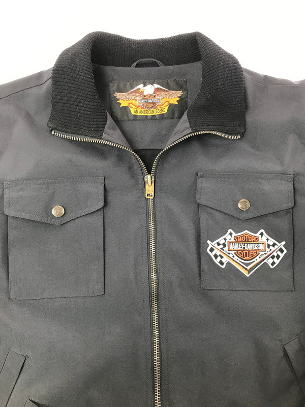 【中古品】【メンズ】 HARLEY DAVIDSON ハーレー ダビッドソン PATCH JACKET ワッペンジャケット アウター 145-260523-na-10-tagh サイズ：L カラー：ブラック 万代Net店
