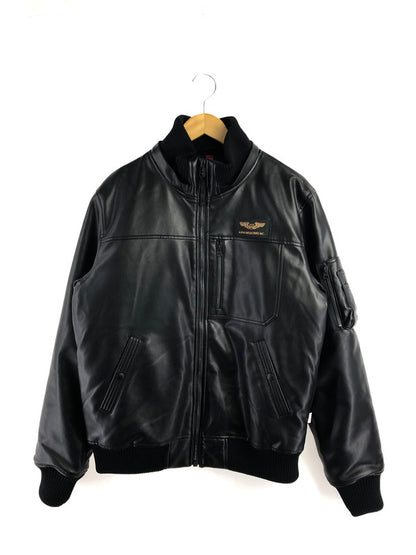 【中古品】【メンズ】 ALPHA INDUSTRIES アルファ HOODED RIB JACKET TA1658-101 フーデッド リブ ジャケット アウター 145-260505-rt-27-tag サイズ：L カラー：ブラック 万代Net店