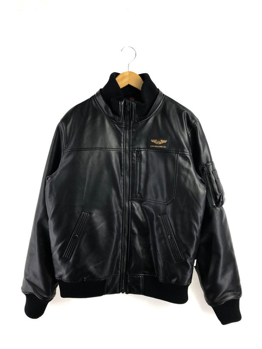【中古品】【メンズ】 ALPHA INDUSTRIES アルファ HOODED RIB JACKET TA1658-101 フーデッド リブ ジャケット アウター 145-260505-rt-27-tag サイズ：L カラー：ブラック 万代Net店