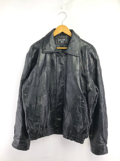 【ジャンク品】【メンズ】 JUNCTION WEST ジャンクションウエスト PATCHWORK LEATHER JACKET パッチワーク レザージャケット アウター 146-260909-na-15-tagh サイズ：XL カラー：ブラック 万代Net店