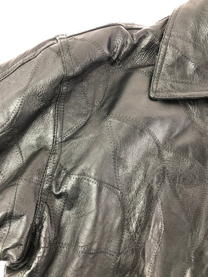 【ジャンク品】【メンズ】 JUNCTION WEST ジャンクションウエスト PATCHWORK LEATHER JACKET パッチワーク レザージャケット アウター 146-260909-na-15-tagh サイズ：XL カラー：ブラック 万代Net店