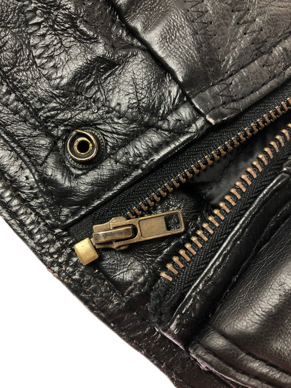 【ジャンク品】【メンズ】 JUNCTION WEST ジャンクションウエスト PATCHWORK LEATHER JACKET パッチワーク レザージャケット アウター 146-260909-na-15-tagh サイズ：XL カラー：ブラック 万代Net店