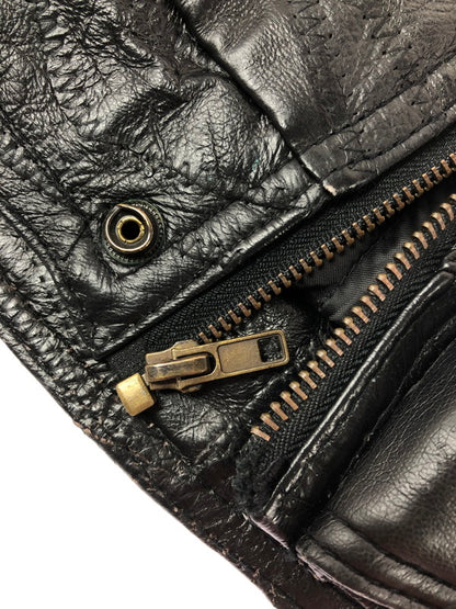 【ジャンク品】【メンズ】 JUNCTION WEST ジャンクションウエスト PATCHWORK LEATHER JACKET パッチワーク レザージャケット アウター 146-260909-na-15-tagh サイズ：XL カラー：ブラック 万代Net店