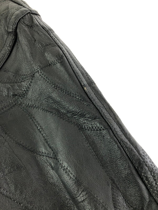 【ジャンク品】【メンズ】 JUNCTION WEST ジャンクションウエスト PATCHWORK LEATHER JACKET パッチワーク レザージャケット アウター 146-260909-na-15-tagh サイズ：XL カラー：ブラック 万代Net店