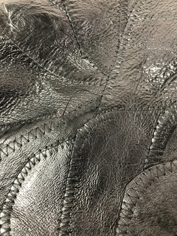 【ジャンク品】【メンズ】 JUNCTION WEST ジャンクションウエスト PATCHWORK LEATHER JACKET パッチワーク レザージャケット アウター 146-260909-na-15-tagh サイズ：XL カラー：ブラック 万代Net店