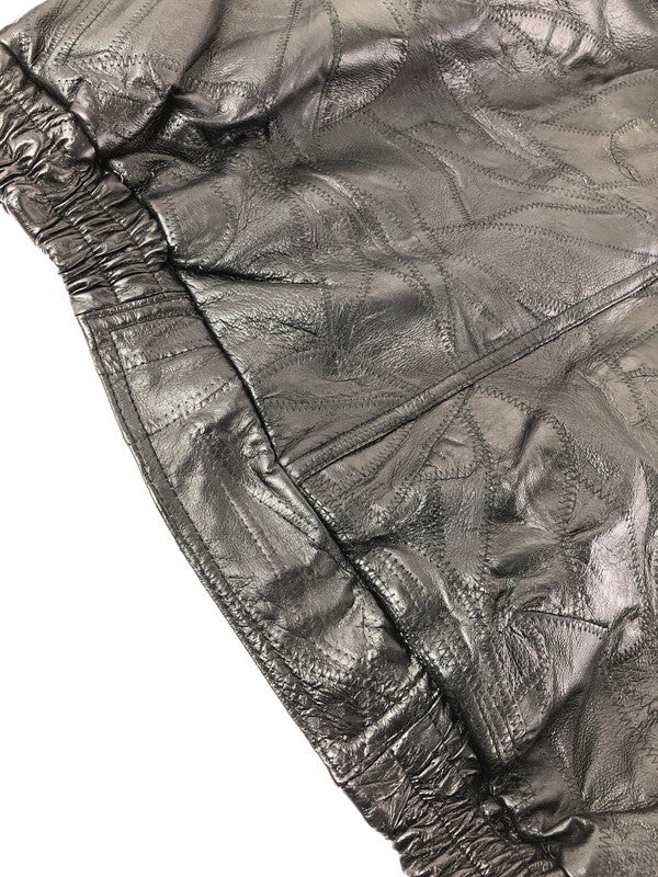 【ジャンク品】【メンズ】 JUNCTION WEST ジャンクションウエスト PATCHWORK LEATHER JACKET パッチワーク レザージャケット アウター 146-260909-na-15-tagh サイズ：XL カラー：ブラック 万代Net店